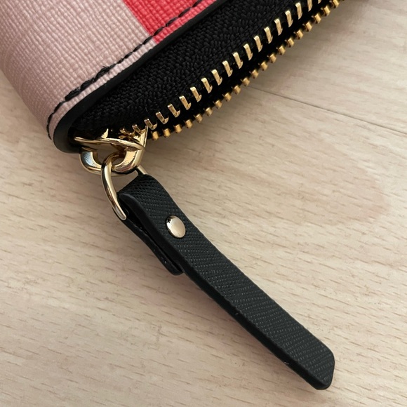 LIKE NEW Kate Spade Wallet - Full Sized Continental Wallet Colorblock Red, Black - Picture 9 of 14